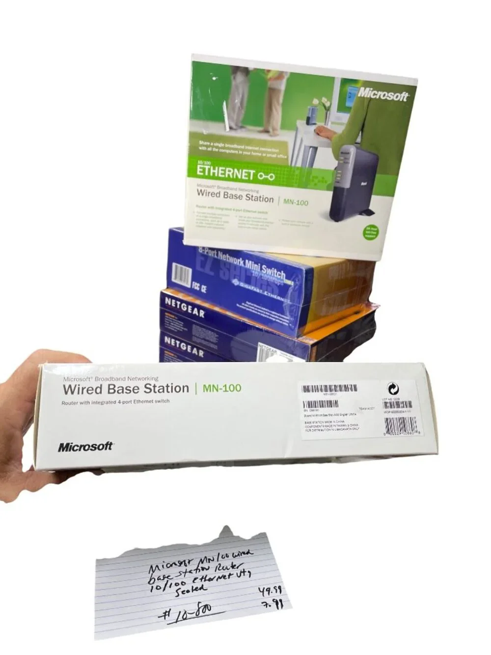 Microsoft MN100 wired base station router 10/100 ethernet vtg sealed SKU 10-799